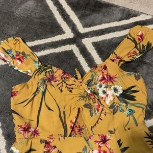 Xhilaration Dresses - Yellow floral hawaiian summer mini dress Xhilaration Dresses - Yellow floral hawaiian summer mini dress